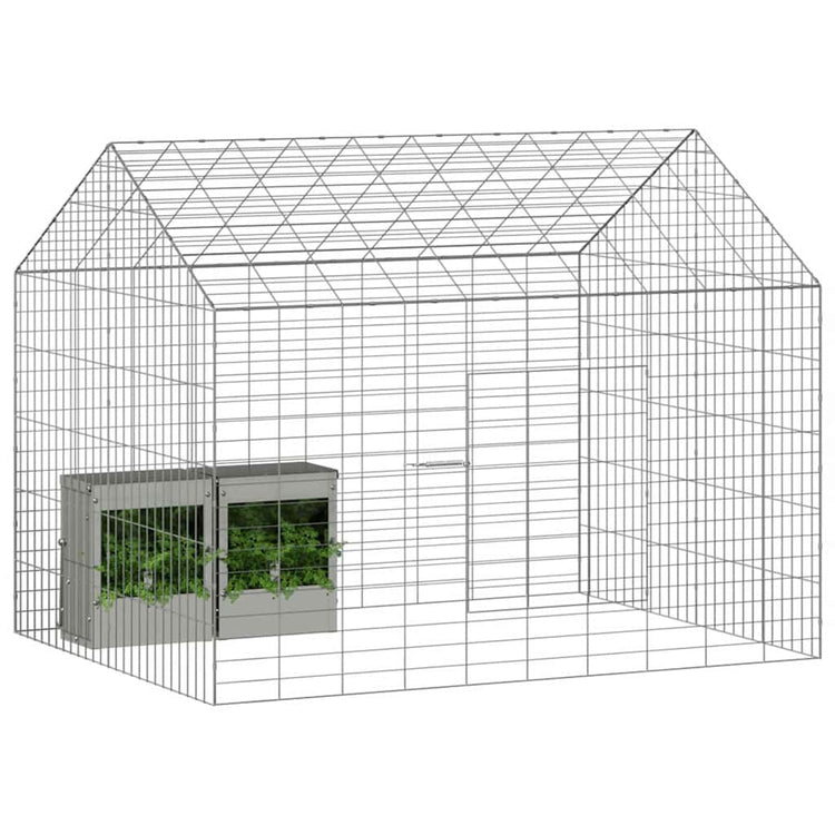 Vidaxl konijnenkooi zilver 100 x 78 x 78 cm gegalvaniseerd staal