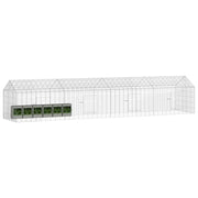 Vidaxl konijnenkooi zilver 400 x 78 x 78 cm gegalvaniseerd staal - afbeelding 2