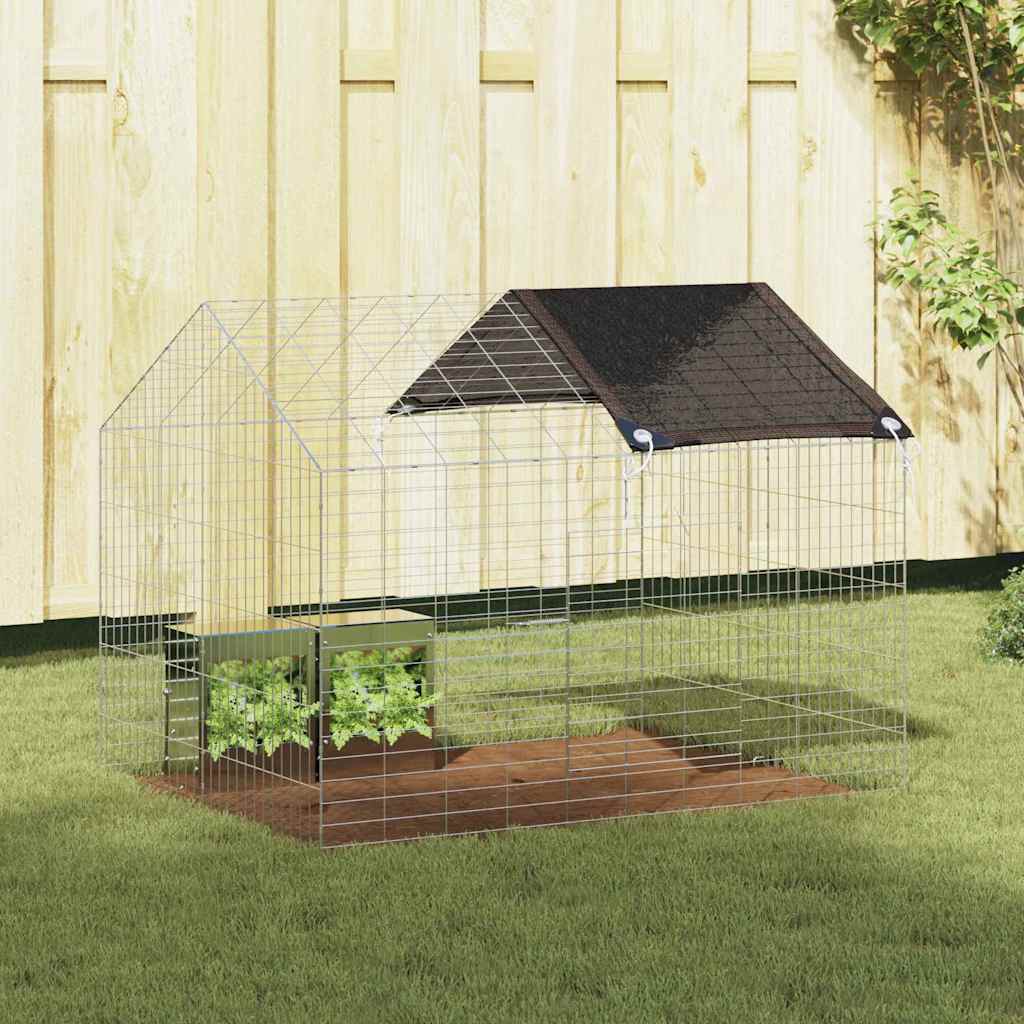 Vidaxl konijnenkooi zilver 100 x 78 x 78 cm gegalvaniseerd staal
