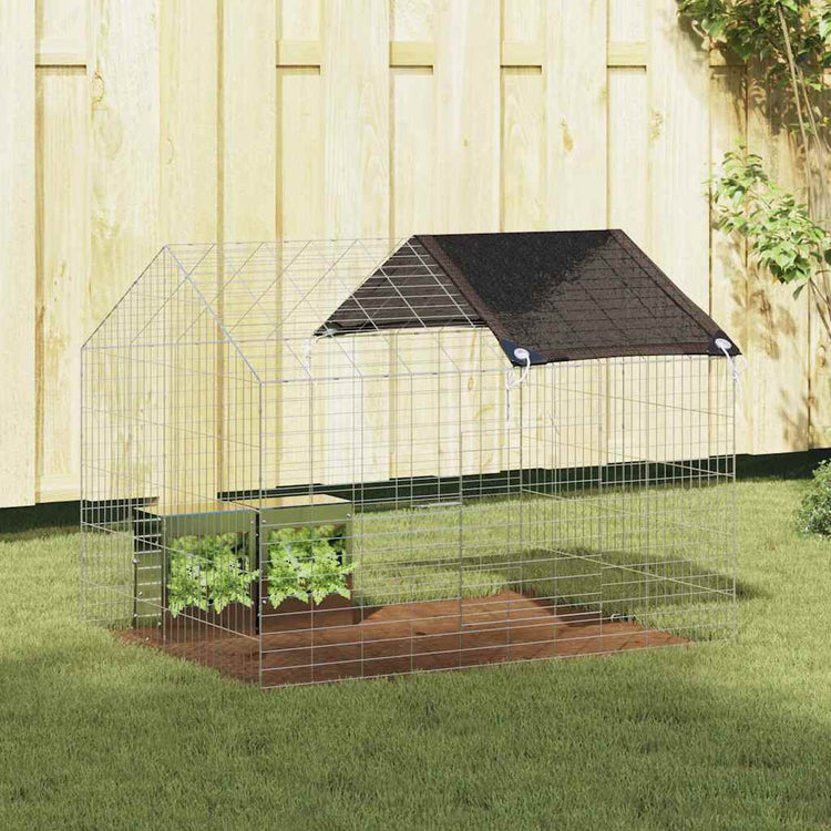 Vidaxl konijnenkooi zilver 100 x 78 x 78 cm gegalvaniseerd staal
