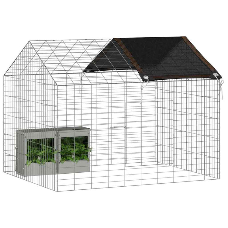 Vidaxl konijnenkooi zilver 100 x 78 x 78 cm gegalvaniseerd staal