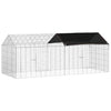 Vidaxl konijnenkooi zilver 400 x 78 x 78 cm gegalvaniseerd staal