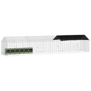 Vidaxl konijnenkooi zilver 400 x 78 x 78 cm gegalvaniseerd staal - afbeelding 3
