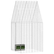 Vidaxl konijnenkooi zilver 100 x 100 x 210 cm gegalvaniseerd staal - afbeelding 3