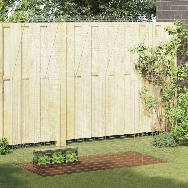 Vidaxl konijnenkooi zilver 200 x 100 x 210 cm gegalvaniseerd staal