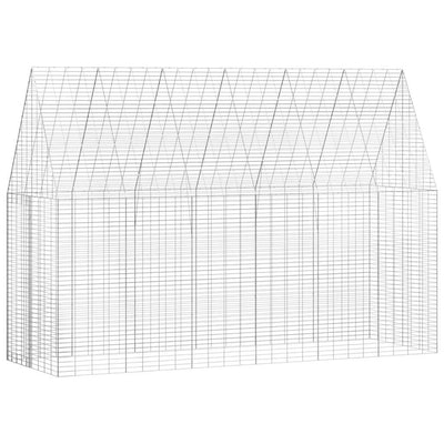 Vidaxl konijnenkooi zilver 300 x 100 x 210 cm gegalvaniseerd staal