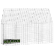 Vidaxl konijnenkooi zilver 300 x 100 x 210 cm gegalvaniseerd staal - afbeelding 3