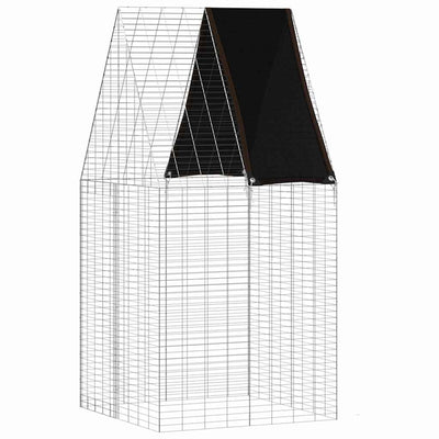Vidaxl konijnenkooi zilver 100 x 100 x 210 cm gegalvaniseerd staal