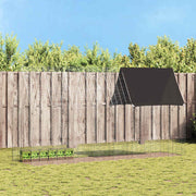 Vidaxl konijnenkooi zilver 400 x 100 x 210 cm gegalvaniseerd staal - afbeelding 1