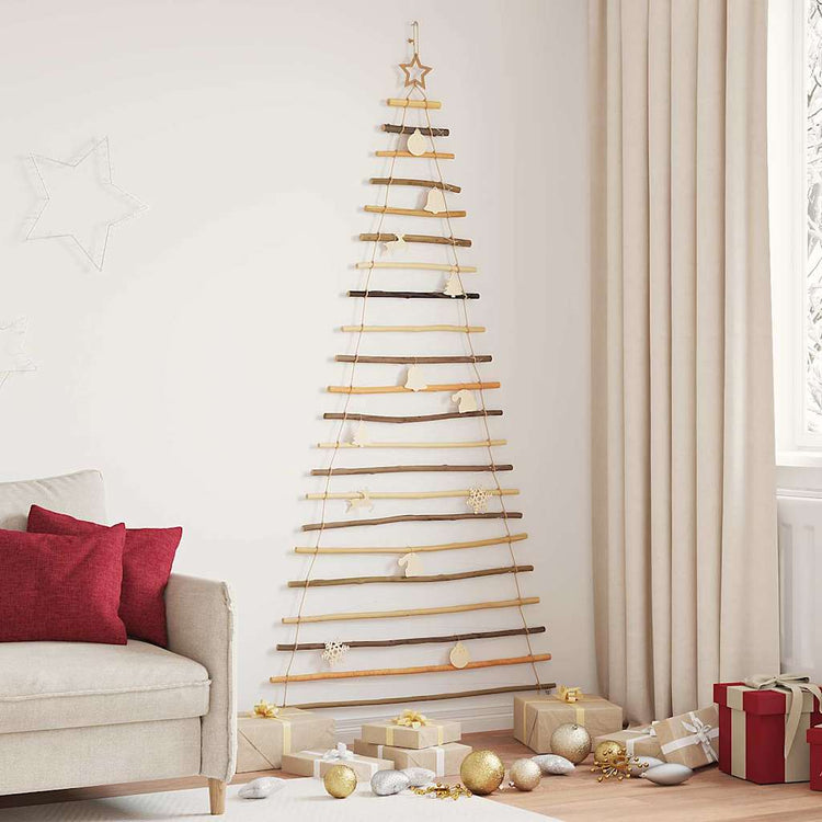 Vidaxl kerstboom met 130 led naturel 210 cm massief essenhout