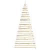 Vidaxl kerstboom met 130 led naturel 210 cm massief essenhout