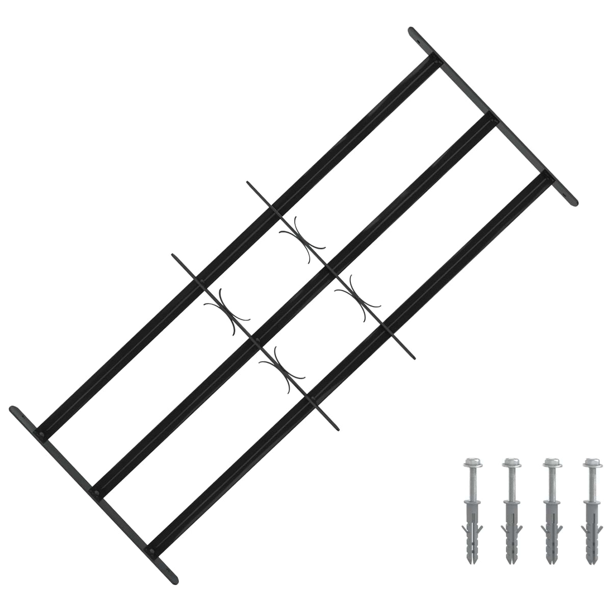 Vidaxl raam beveiligingsgrill 116 x 45 cm gegalvaniseerd staal