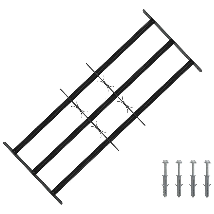 Vidaxl raam beveiligingsgrill 116 x 45 cm gegalvaniseerd staal