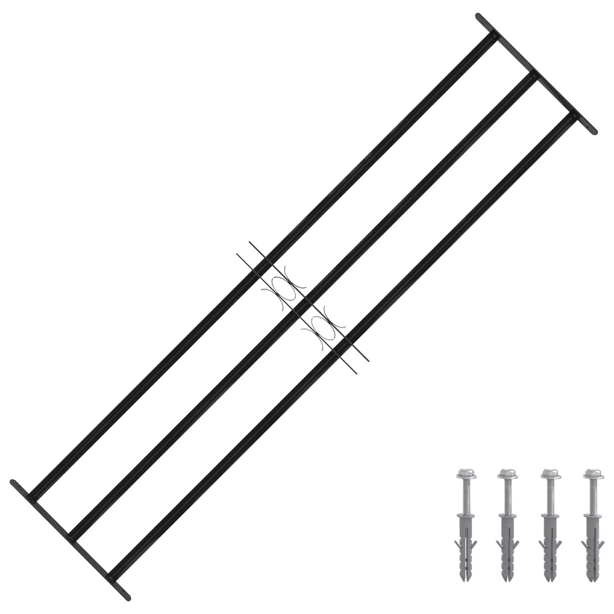 Vidaxl raam beveiligingsgrill 174 x 45 cm gegalvaniseerd staal