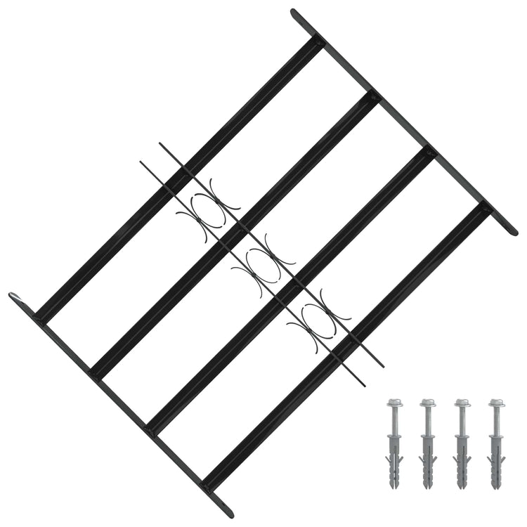 Vidaxl raam beveiligingsgrill 75.5 x 60 cm gegalvaniseerd staal