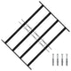Vidaxl raam beveiligingsgrill 75.5 x 60 cm gegalvaniseerd staal
