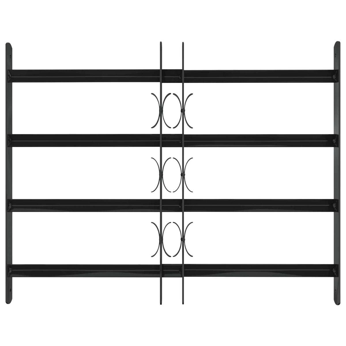 Vidaxl raam beveiligingsgrill 75.5 x 60 cm gegalvaniseerd staal