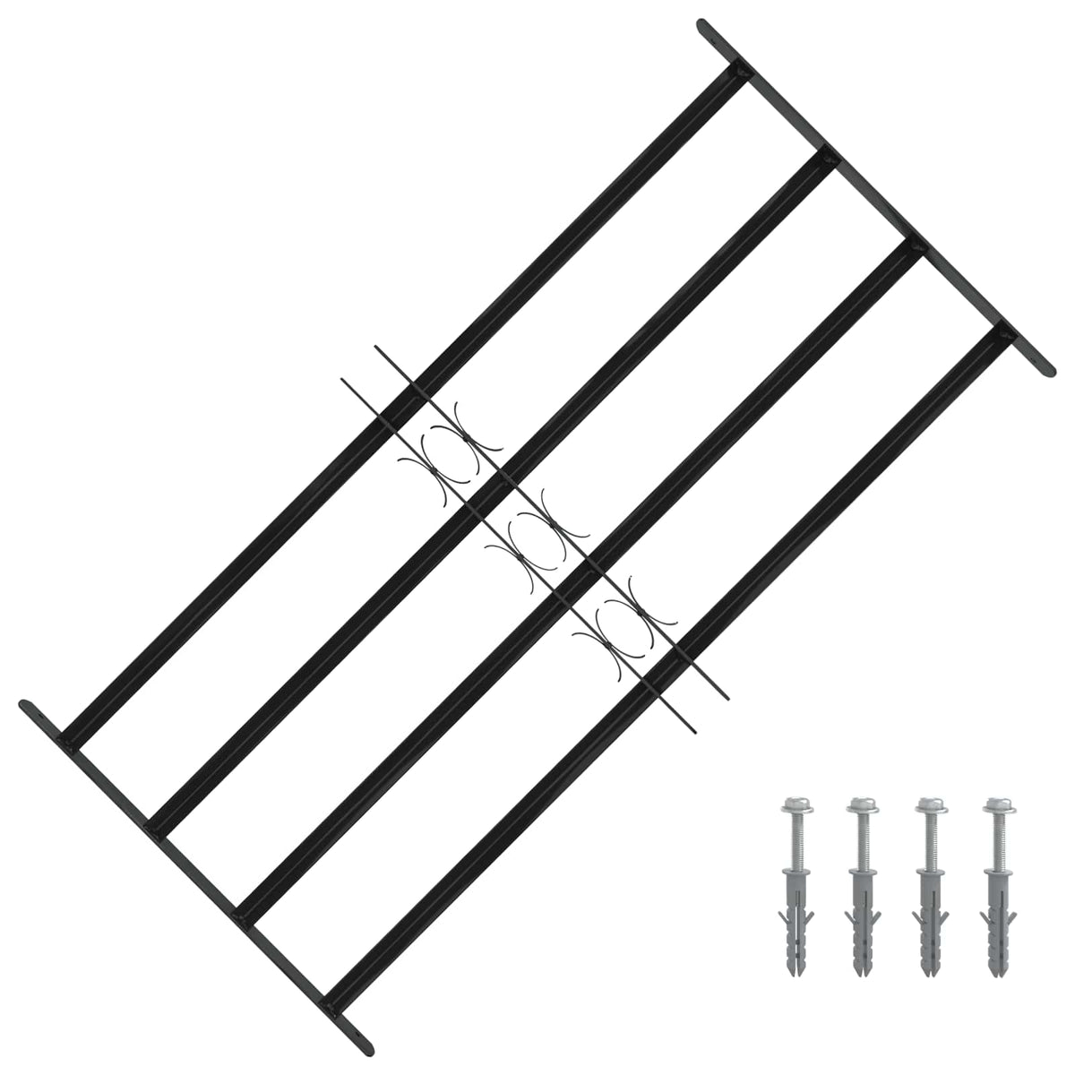 Vidaxl raam beveiligingsgrill 115 x 60 cm gegalvaniseerd staal