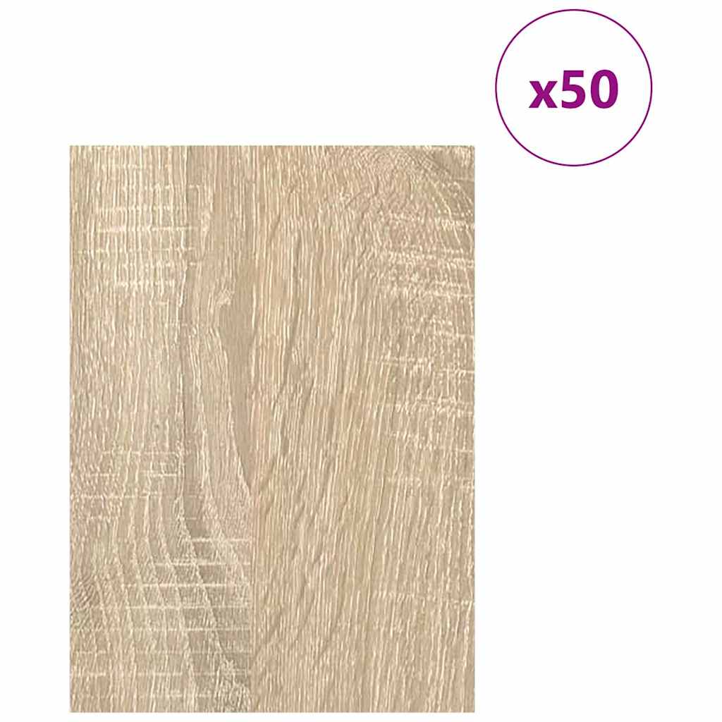Vidaxl decorpanelen 50 pcs sonoma eiken 15 x 21 x 0.27 cm bewerkt hout