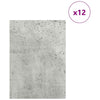 Vidaxl decorpanelen 12 pcs beton grijs 15 x 21 x 0.27 cm bewerkt hout