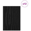 Vidaxl decorpanelen 12 pcs zwart eiken 21 x 30 x 0,27 cm bewerkt hout