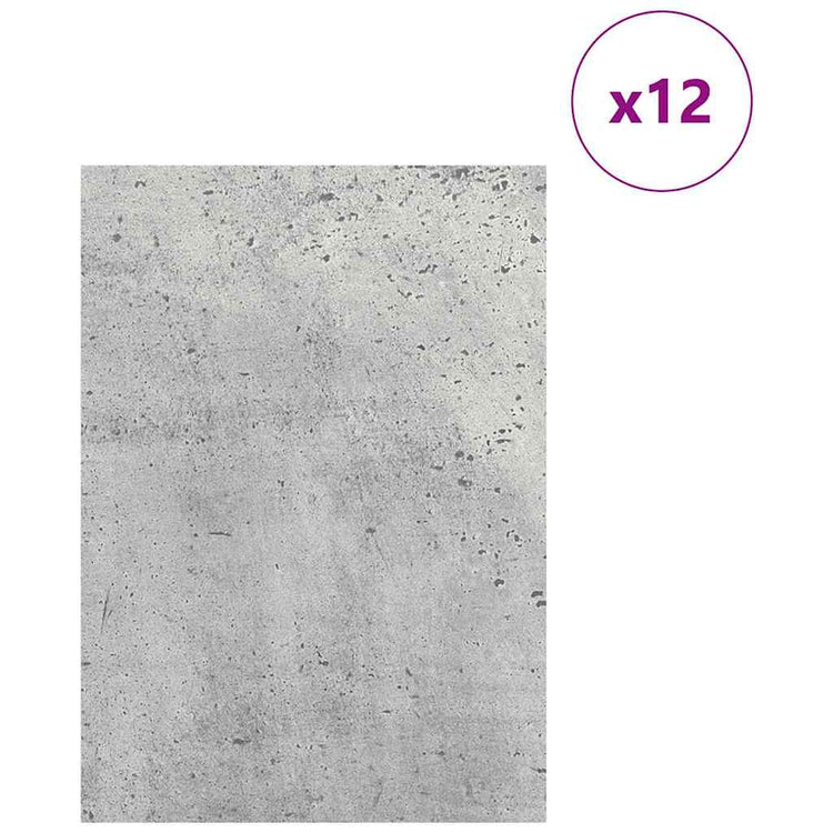 Vidaxl decorpanelen 12 st betongrijs 21 x 30 x 0,27 cm bewerkt hout