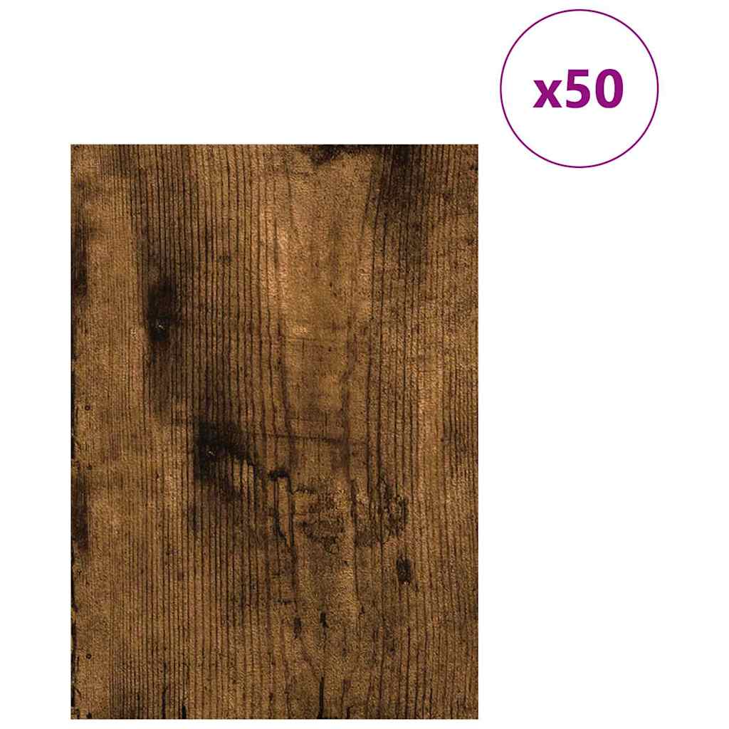 Vidaxl decorpanelen 50 pcs gerookt eiken 21 x 30 x 0,27 cm