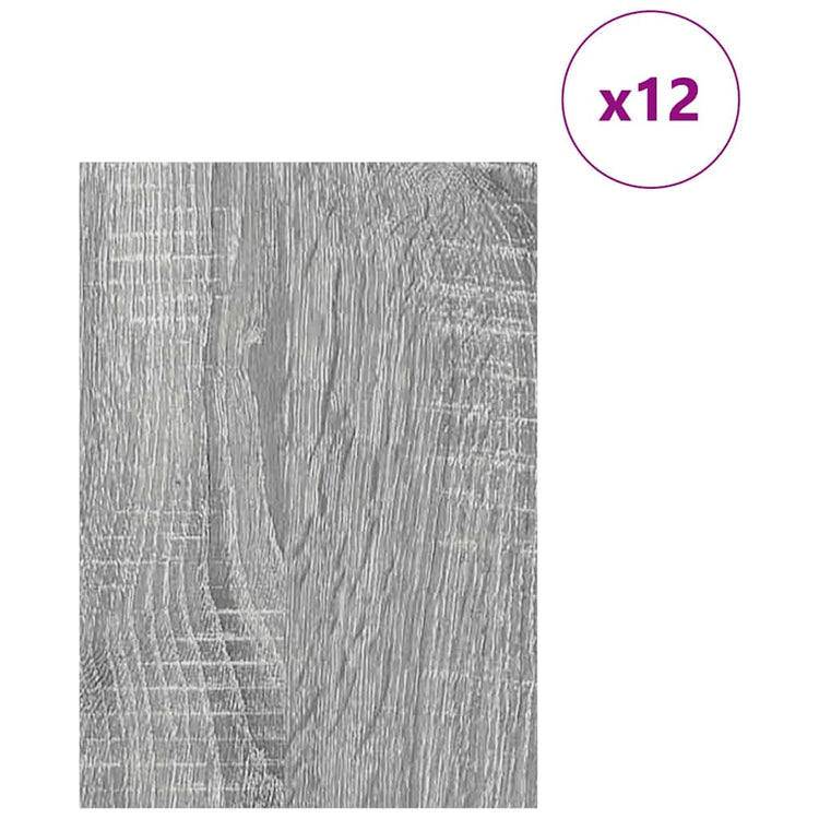Vidaxl decorpanelen 12 st grijs sonoma 21 x 30 x 0,27 cm bewerkt hout