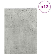 Vidaxl decorpanelen 12 st betongrijs 30 x 42 x 0,27 cm bewerkt hout - afbeelding 3
