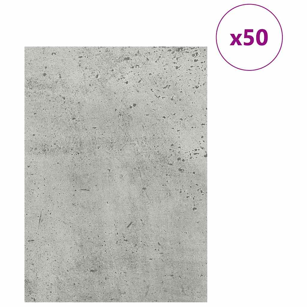 Vidaxl decorpanelen 50 pcs beton grijs 30 x 42 x 0.27 cm bewerkt hout