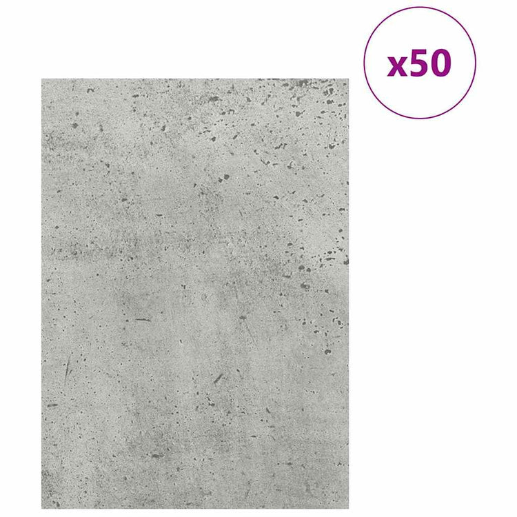 Vidaxl decorpanelen 50 st betongrijs 30 x 42 x 0,27 cm bewerkt hout