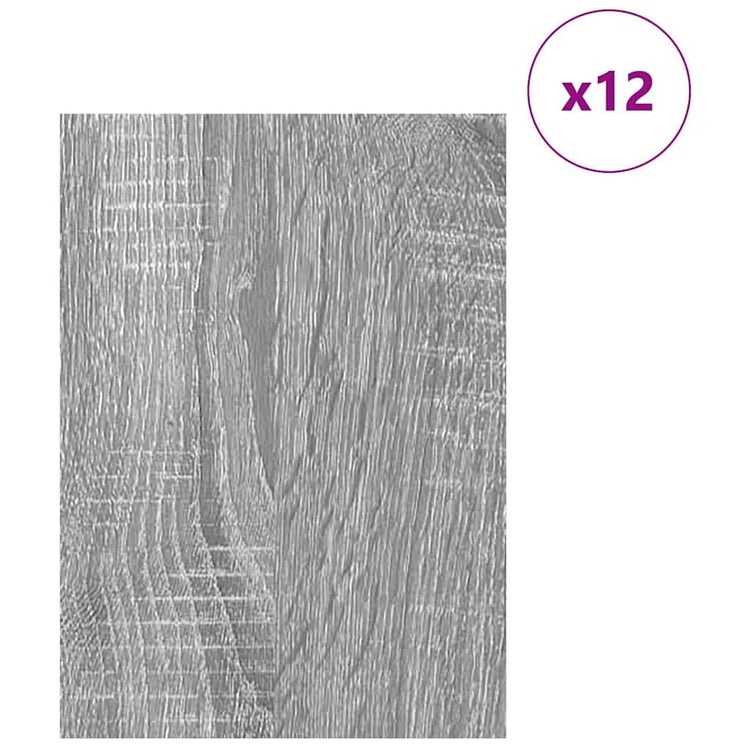 Vidaxl decorpanelen 12 st grijs sonoma 30 x 42 x 0,27 cm bewerkt hout