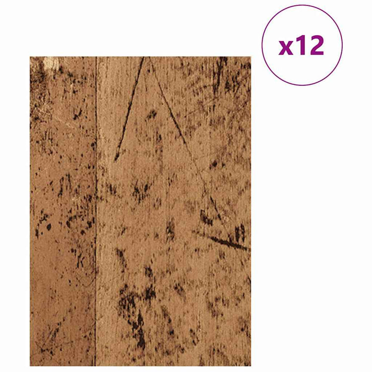 Vidaxl decorpanelen 12 st oud hout 30 x 42 x 0,27 cm bewerkt hout