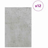 Vidaxl decorpanelen 12 pcs beton grijs 40 x 60 x 0.27 cm bewerkt hout