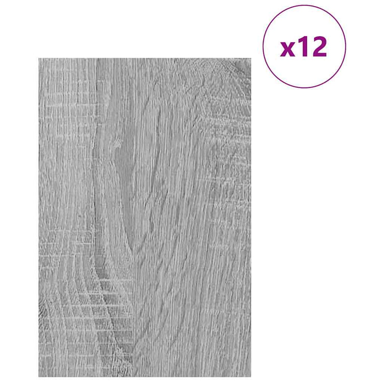Vidaxl decorpanelen 12 st grijs sonoma 40 x 60 x 0,27 cm bewerkt hout