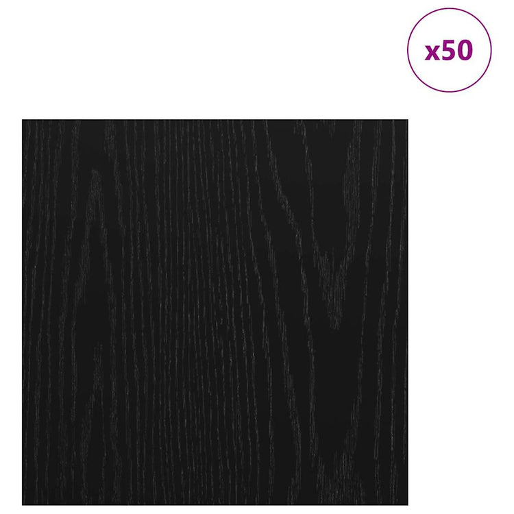 Vidaxl decorpanelen 50 st zwart eiken 30 x 30 x 0,27 cm bewerkt hout