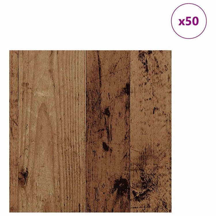 Vidaxl decorpanelen 50 st oudhout 30 x 30 x 0,27 cm bewerkt hout