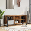 Vidaxl schoenenkast met opslag oud hout 60 x 35 x 44 cm bewerkt hout