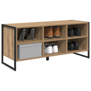 Vidaxl schoenenkast 100 x 35 x 44 cm bewerkt hout ambachtelijk eiken - afbeelding 3