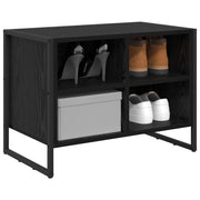 Vidaxl schoenenkast 60 x 35 x 44 cm bewerkt hout zwart eiken - afbeelding 3