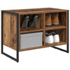 Vidaxl schoenenkast met opslag oud hout 60 x 35 x 44 cm bewerkt hout