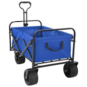 Vidaxl opvouwbare boodschappentrolley 89 x 63 x 96 cm blauw 200 kg - afbeelding 2