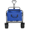 Vidaxl vouwbare handtrolley blauw 89 x 63 x 96 cm staal en oxford stof