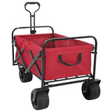 Vidaxl opvouwbare boodschappentrolley 89 x 63 x 96 cm rood 200 kg - afbeelding 2