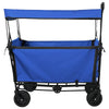 Vidaxl vouwbare handtrolley zwart 105 x 56.5 x 116 cm oxford stof