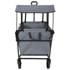 Vidaxl vouwbare handtrolley grijs 105 x 56.5 x 116 cm oxford stof