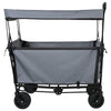 Vidaxl vouwbare handtrolley grijs 105 x 56.5 x 116 cm oxford stof