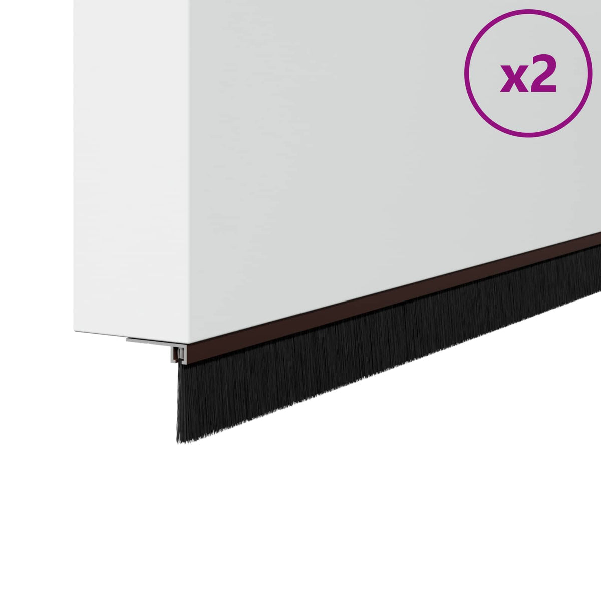 Vidaxl zelfklevende deurborstels 2 st bruin 100 cm aluminium legering