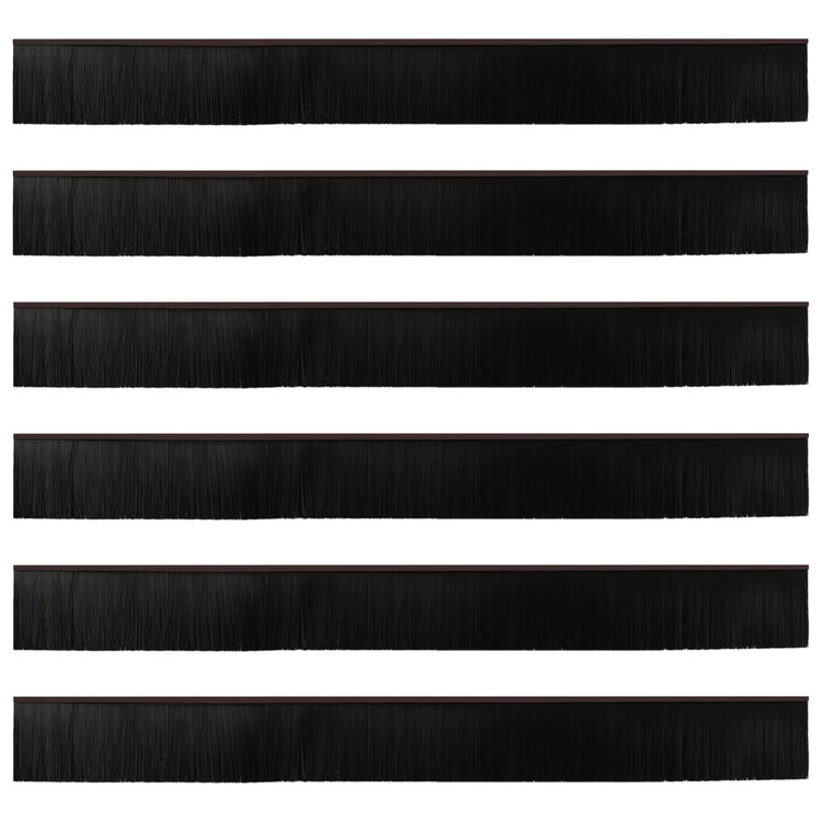 Vidaxl zelfklevende deurborstels 6 st bruin 100 cm aluminium legering