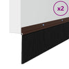 Vidaxl schroefbare deurborstelafsluitingen 2 pcs bruin 100 cm